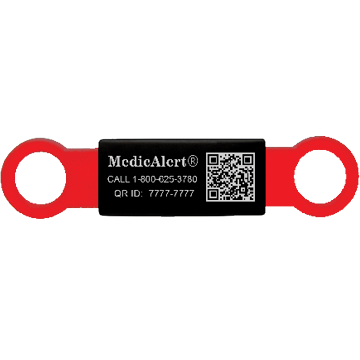 QR Code Shoe Tag Medical ID Red, Red, large image number 0